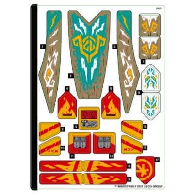 Lego Sticker Sheet for Set 71748-1 / [No Color/Any Color]