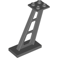 Lego Support 2 x 4 x 5 Stanchion Inclined [5mm wide posts] / Dark Bluish Gray