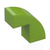 Lego Brick Curved 1 x 2 x 1 2/3 with 1 Cutout / Lime
