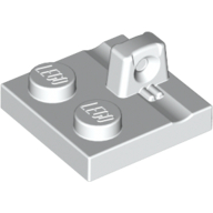 Lego Hinge Plate 2 x 2 Locking with 1 Finger on Top / White