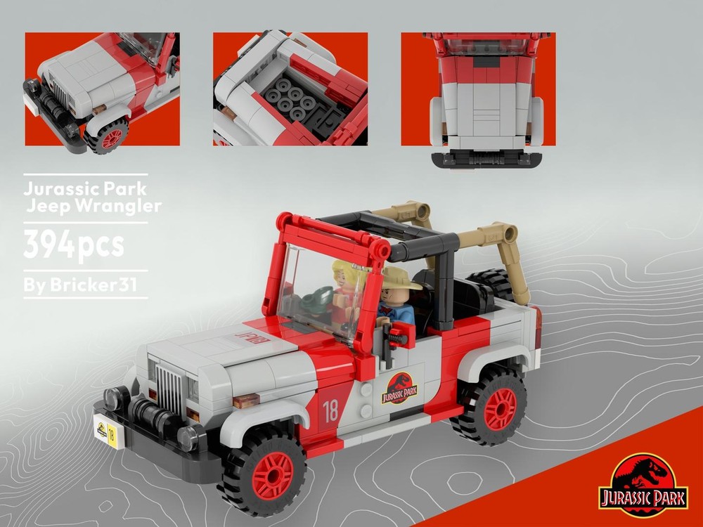 Lego Jurassic Park Jeep Wrangler