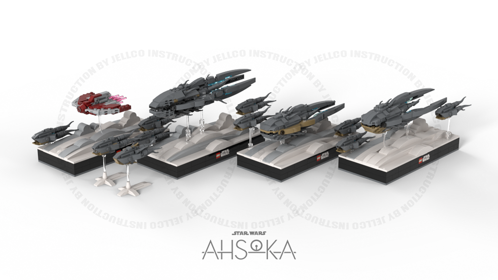 Lego Micro Diorama : T-6 Shuttle with Purrgils into the Hyperspace