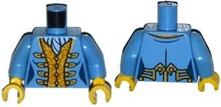 Lego Torso Pirate Governor's Daughter Pattern / Medium Blue Arms / Yellow Hands