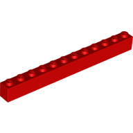 Lego Brick 1 x 12 / Red