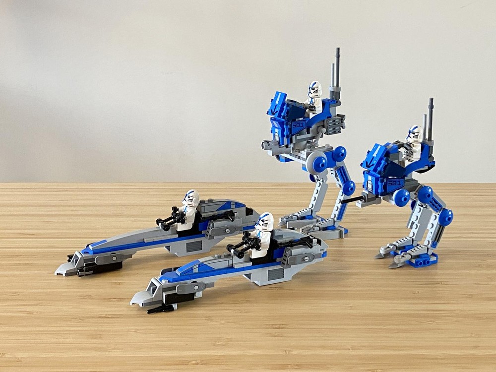 Lego 501st Legion BARC Speeder and AT-RT - Alternate Build Of 75280 501st Legion Troopers