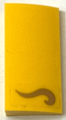 Lego Slope, Curved 2 x 4 x 2/3 with Bottom Tubes with Gold Swirl Pattern Model Right Side (Sticker) - Set 41684