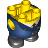 Lego Minion Body, Dark Blue Pilot Suit print