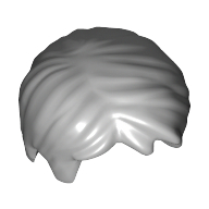 Lego Hair Short, Tousled with Side Part / Light Bluish Gray