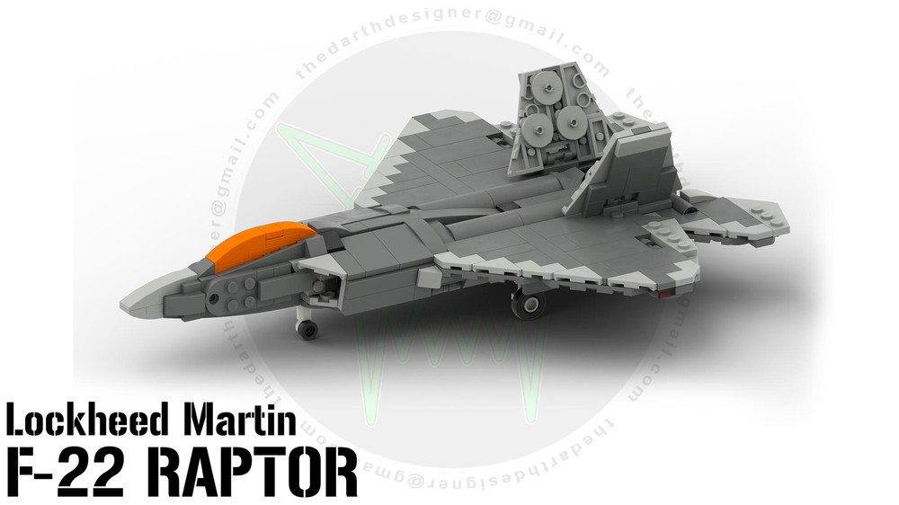 Lego F-22 Raptor | Stealth Fighter - 1:70 Scale