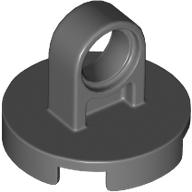 Lego Tile Round 2 x 2 - Thick Lifting Ring / Dark Bluish Gray