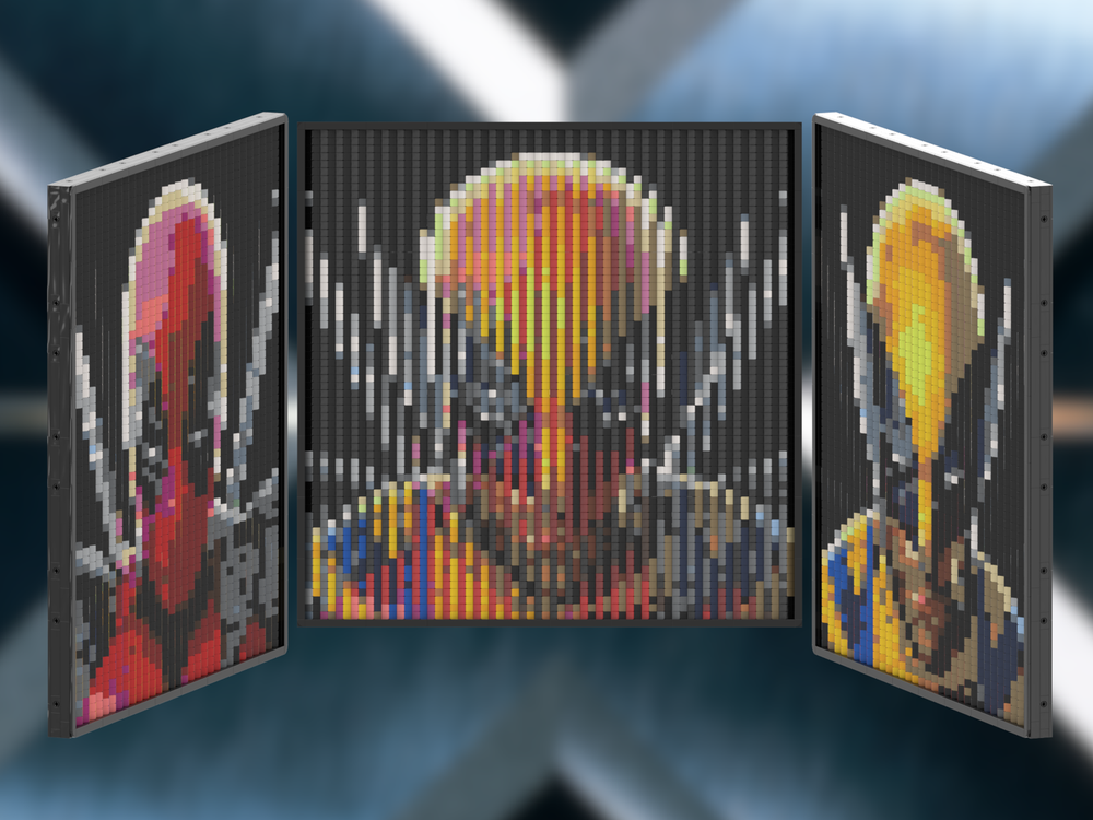 Lego Deadpool & Wolverine Cheese Slope Pixel Art