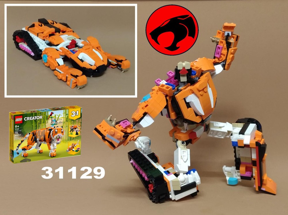 Lego Thundertank (from Thundercats cartoon) Transformer , alternative built of set 31129: Majestic Tiger