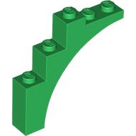 Lego Brick Arch 1 x 5 x 4 [Continuous Bow, Raised Underside Cross Supports] / Green