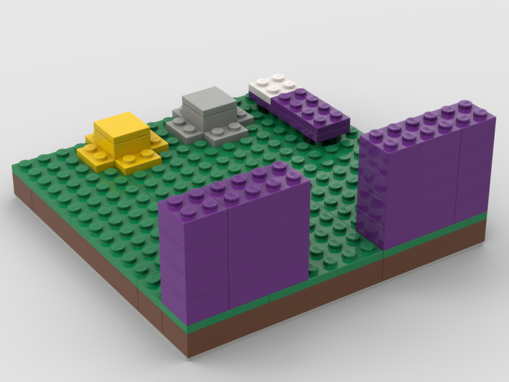 Lego Minecraft bedwars purple island