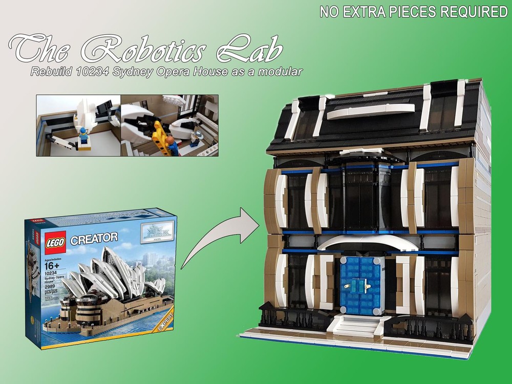 Lego The Robotics Lab (10234 Sydney Opera House Alternate Model Modular)