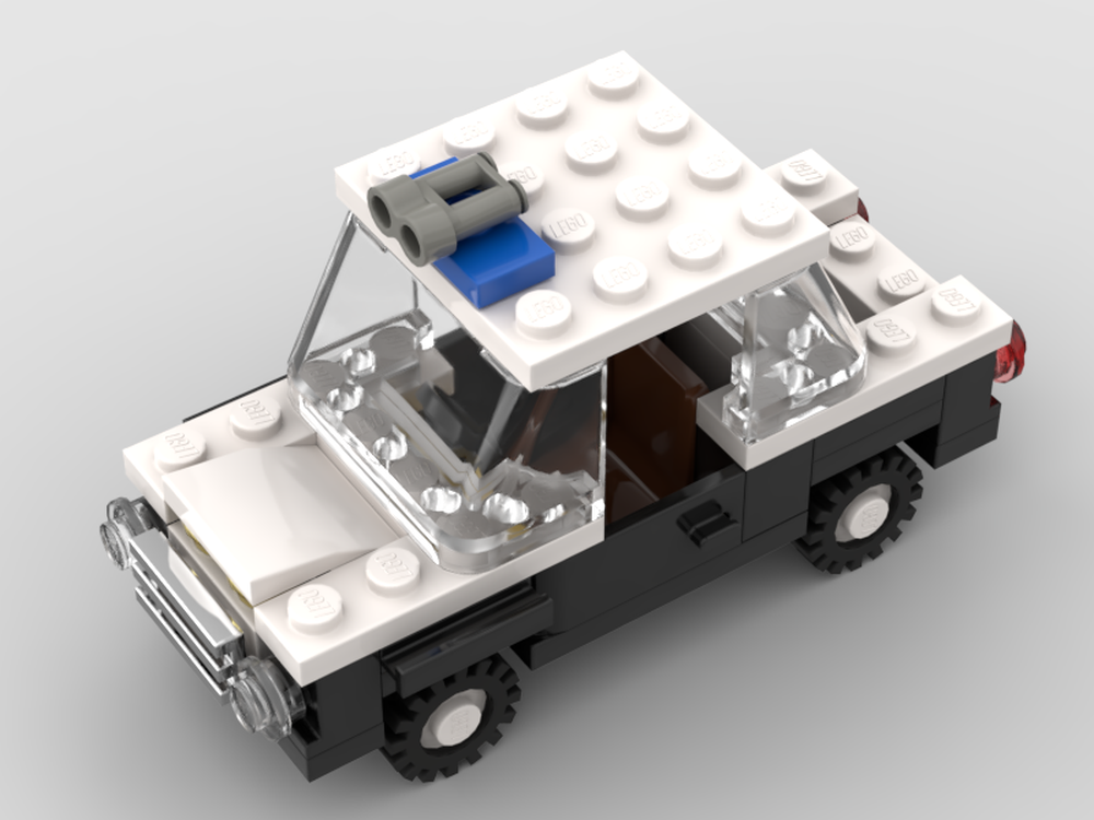 Lego black and white police car