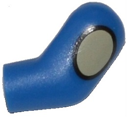 Lego Arm, Left with Tan Oval Pattern / Blue