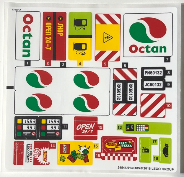 Lego Sticker Sheet for Set 60132-1