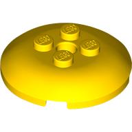 Lego Dish 4 x 4 with 4 Studs / Yellow