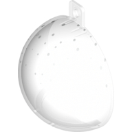 Lego Dome Hemisphere [Bauble Half] with White Dots Print / Trans-Clear