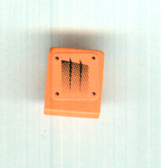 Lego Slope 30 1 x 1 x 2/3 with Black Fade Pattern Model Left (Sticker) - Set 8641 / Orange