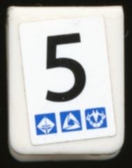 Lego Minifigure Vest with Number 5 and Gravity Games Pattern on Both Sides (Stickers) - Set 3585