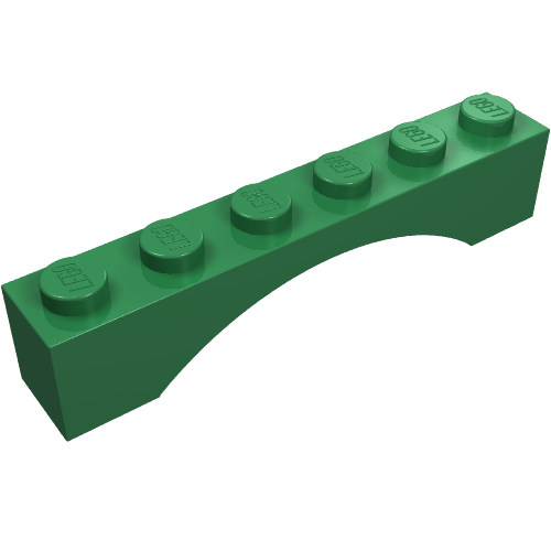 Lego Brick Arch 1 x 6 / Green