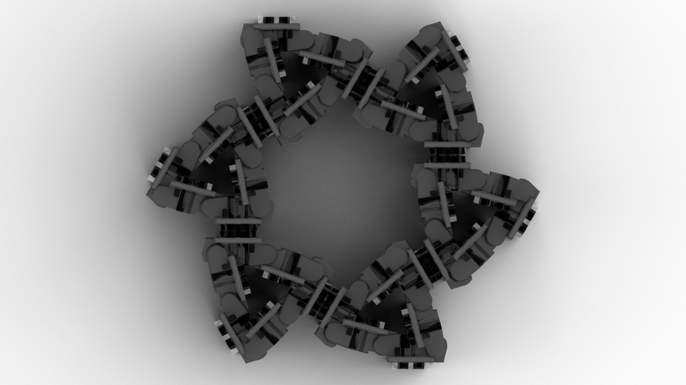 Lego Star (based on tread links)