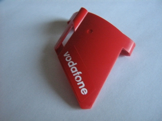 Lego Technic, Panel Fairing #22 Large Short, Small Hole, Side A with 'vodafone' Pattern (Sticker) - Set 8386