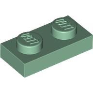 Lego Plate 1 x 2 / Sand Green