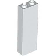 Lego Brick 1 x 2 x 5 with Hollow Studs / White