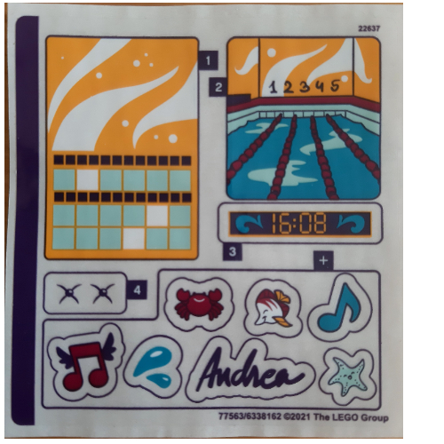 Lego Sticker Sheet for Set 41671-1
