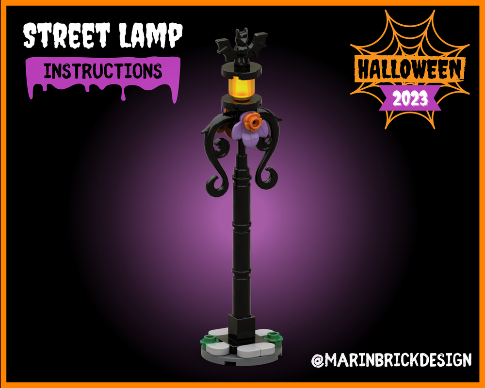 Lego Spooky Street Lamp - Lego Halloween Moc