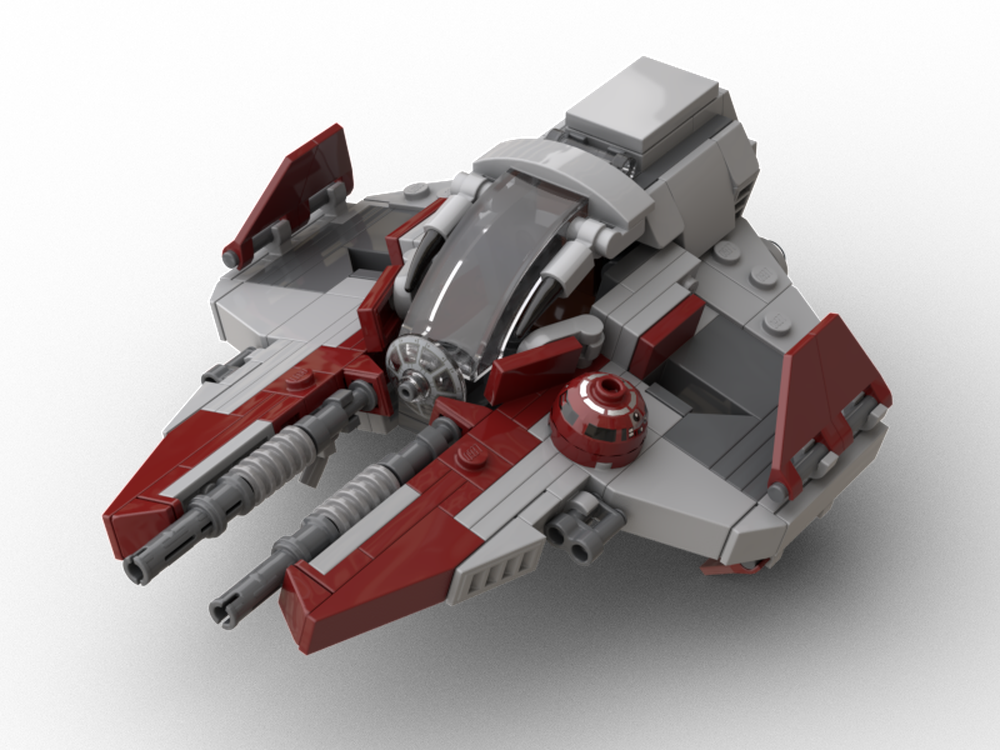 Lego Minifigure Scale Obi Wan's Eta - 2 Actis - Light Jedi Interceptor