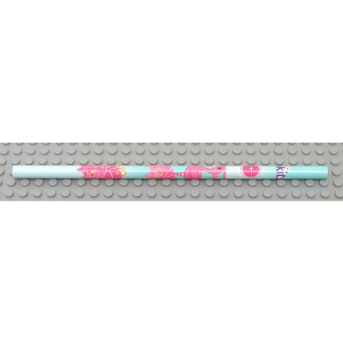 Lego Clikits Pencil, 175mm with Aqua Flamingo Print