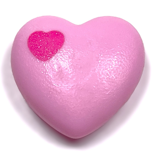 Lego Clikits Icon, Heart 2 x 2 Large with Pin, Small Offset Heart Print / Bright Pink