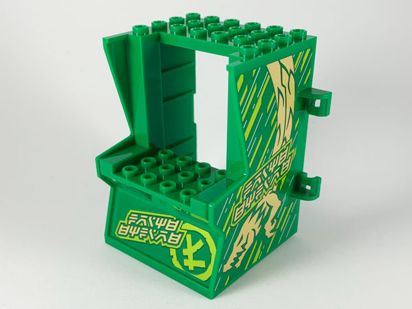 Lego Minifigure, Utensil Arcade Game Cabinet Body with Dragon Game Pattern (Stickers) - Set 71716