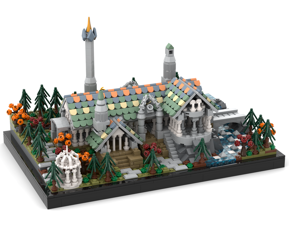 Lego Rivendell Microscale Diorama