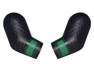 Lego Arm, (Matching Left and Right) Pair with Diamonds and Green Cuffs Pattern / Black