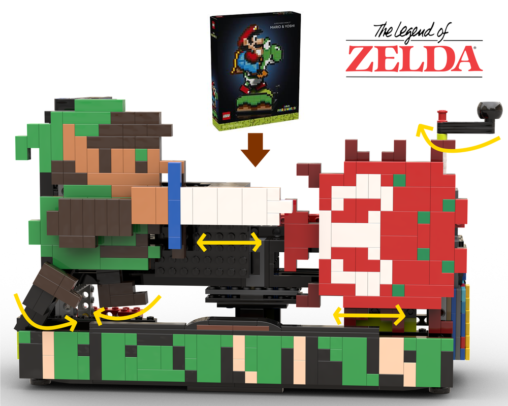 Lego 8-bit Link vs Octorok