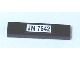Lego Tile 1 x 4 with 'JM 7642' Pattern (Sticker) - Set 7642 / Black