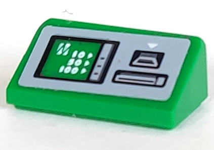 Lego Slope 30 1 x 2 x 2/3 with ATM Terminal Pattern (Sticker) - Set 76082