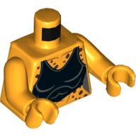 Lego Torso Cheetah Spots, Black Tank Top Print, Bright Light Arms and Hands / Bright Light Orange