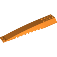 Lego Brick Wedged, Curved 16 x 4 Triple with Inner Ridges / Orange