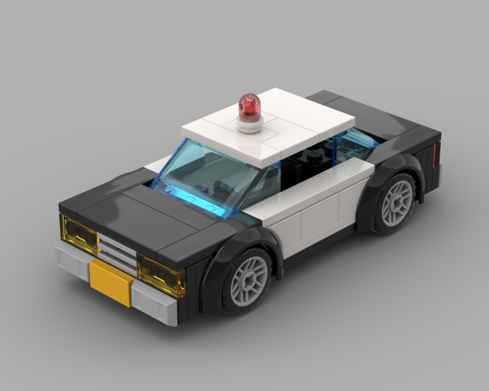Lego Chevrolet Caprice Police Car with Beacon Lights