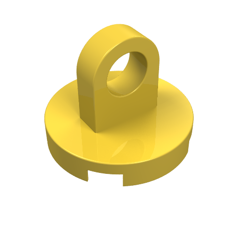 Lego Tile Special Round 2 x 2 - Thin Lifting Ring / Yellow