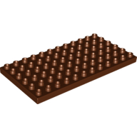 Lego Duplo Plate 6 x 12 / Reddish Brown