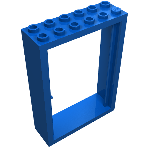 Lego Door Frame 2 x 6 x 7 / Blue