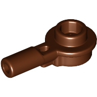 Lego Plate Round 1 x 1 with Hollow Stud and Horizontal Bar 1L / Reddish Brown