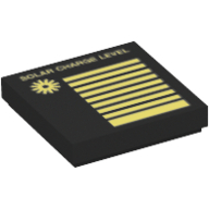 Lego Tile 2 x 2 with Solar Charge Level Print